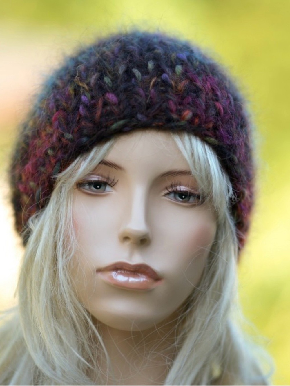 Roman Keflay Hand Crochet Wool & Mohair Hat